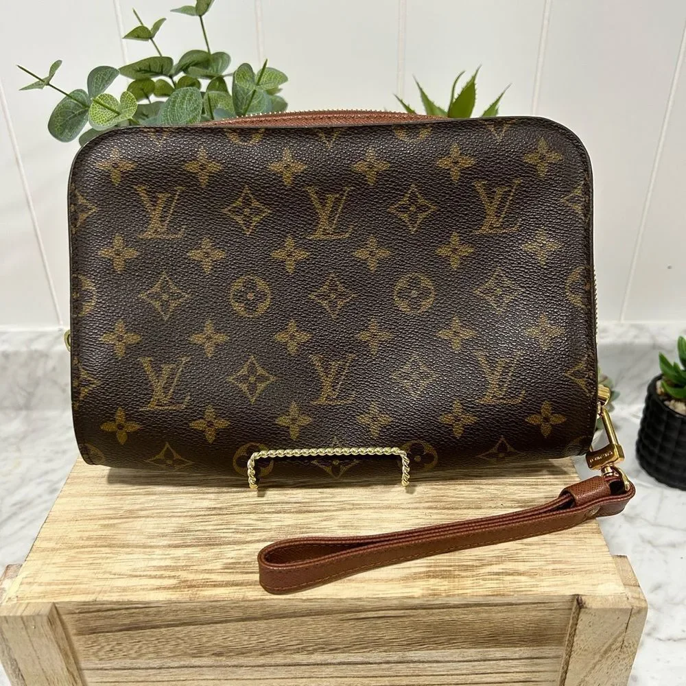 🌻  Louis Vuitton Monogram Pochette Orsay Clutch Hand Bag /2M7227